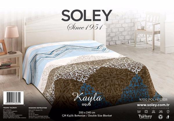 SOLEY KAYLA AQUA ÇİFT KİŞİLİK BATTANİYE