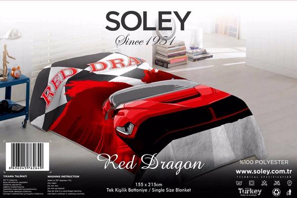 SOLEY RED DRAGON GENÇ TEK KİŞİLİK BATTANİYE